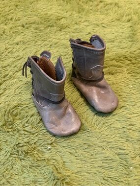 Freebird by Steven Toddler Gray Leather Cowboy Boots